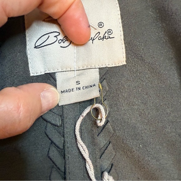 NWOT Bob Timberlake Olive Green Faux Suede Drape Jacket - Picture 8 of 10